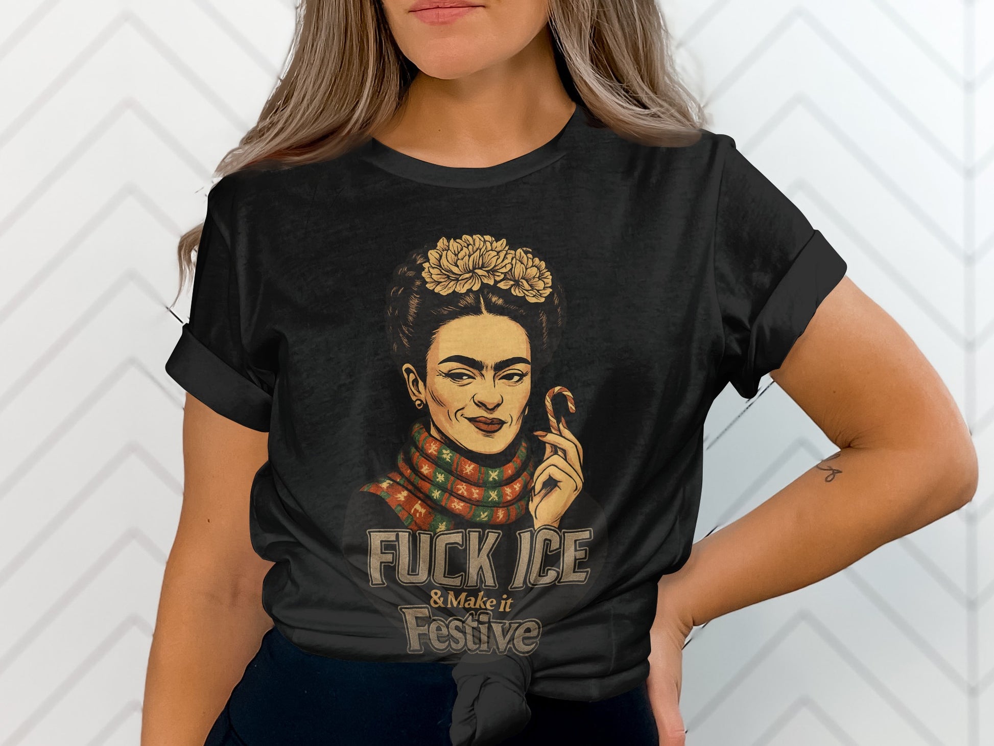 Fuck Ice and Make it Festive Graphic Tee