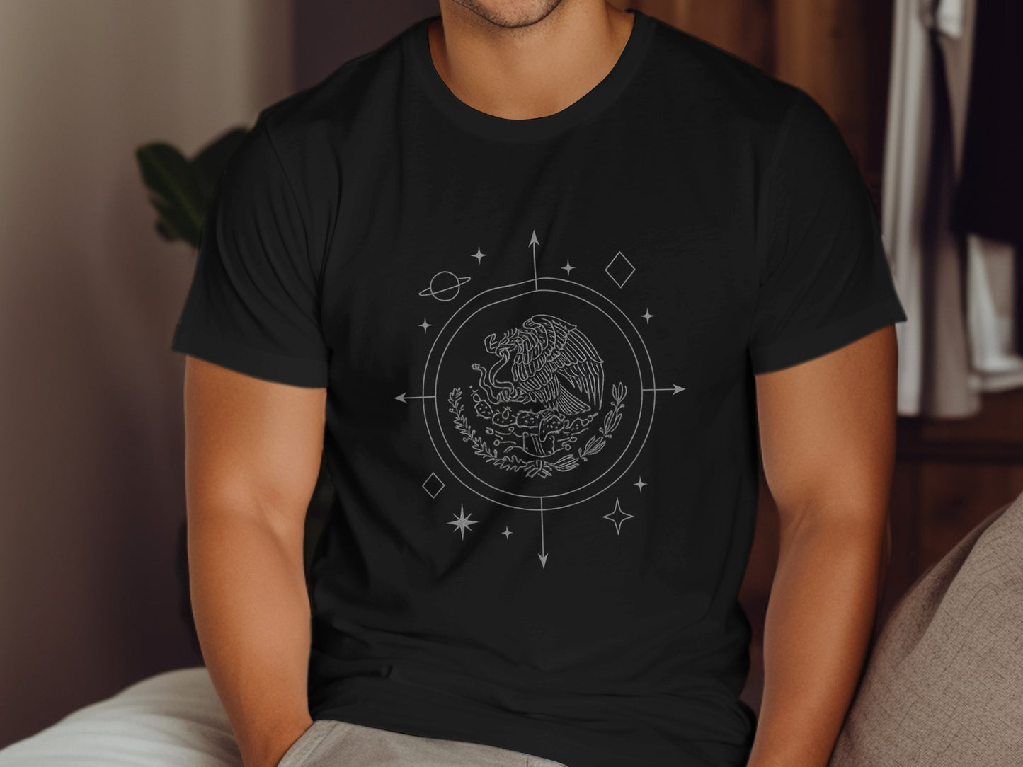 Astronomical Design with Eagle Graphic T-shirt product