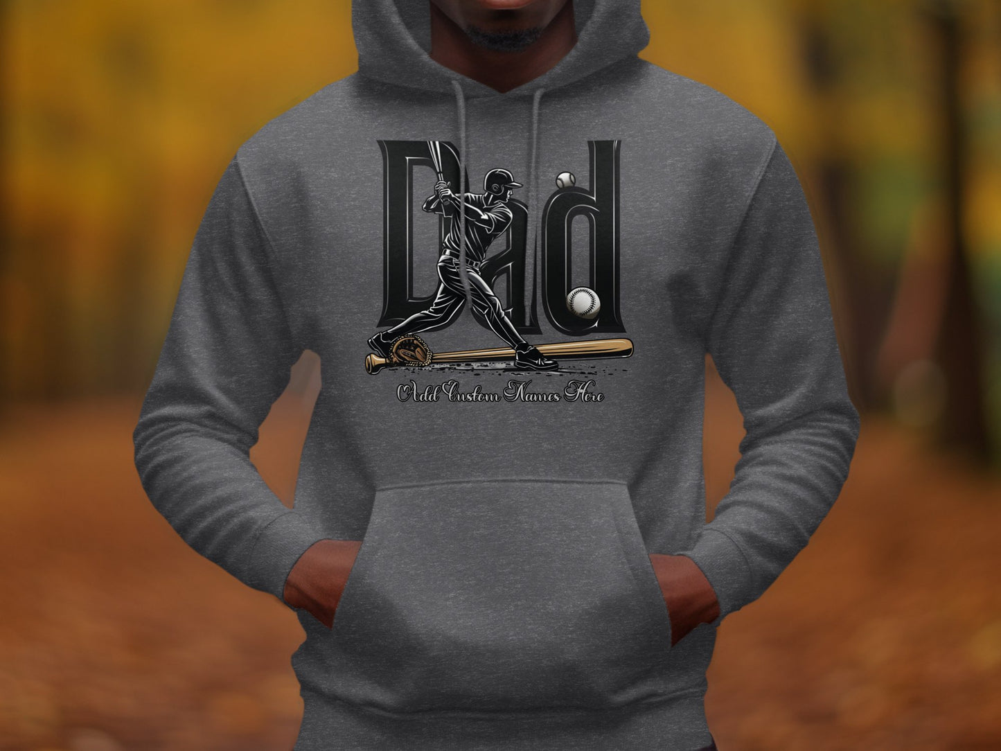 Dad Baseball Player Themed Graphic Hoodie product