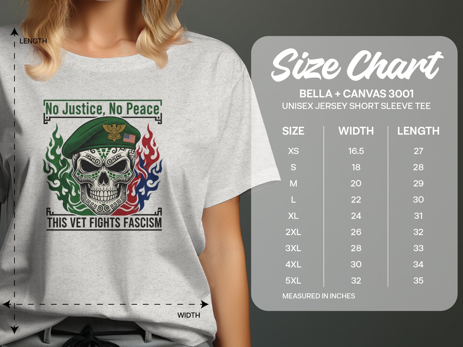 No Justice No Peace This Vet Fights Fascism Tee