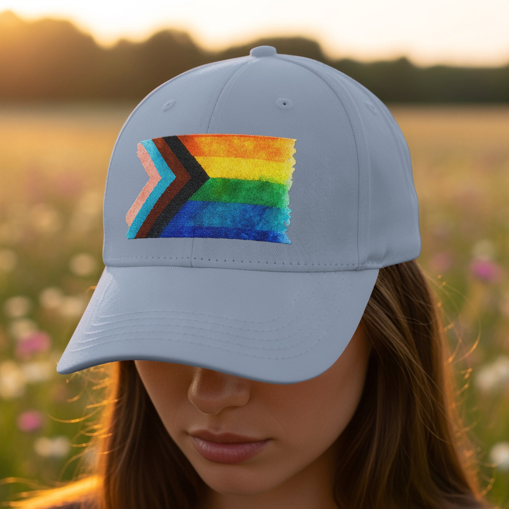 Rainbow Flag Design Embroidered Cap Hat product