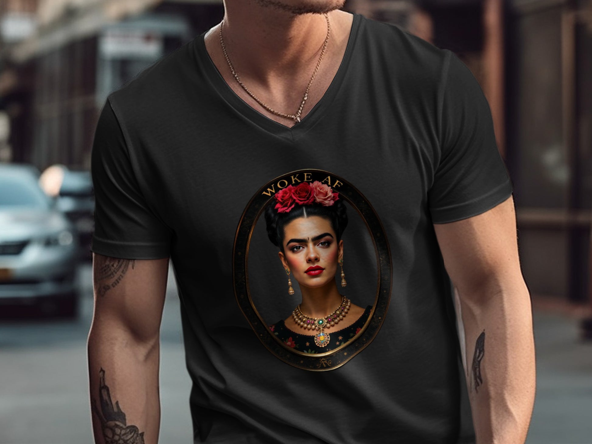 Woke AF Frida Kahlo Graphic T-shirt product