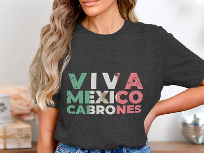 Viva Mexico Cabrones Graphic Print T-Shirt product type