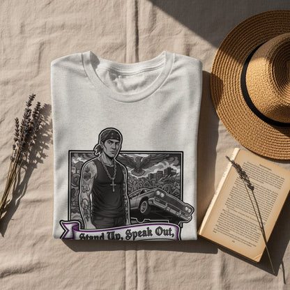 Stand Up Speak Out Graphic Tee for Casual Wear