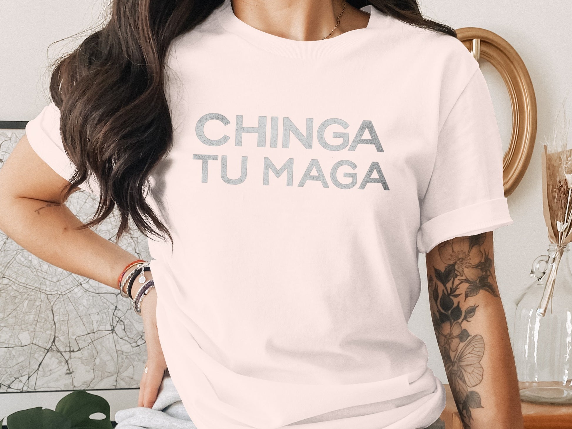 CHINGA TU MAGA Graphic Tee with Unique Design