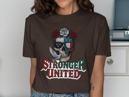 Stronger United Skull And Rose Graphic T-shirt product