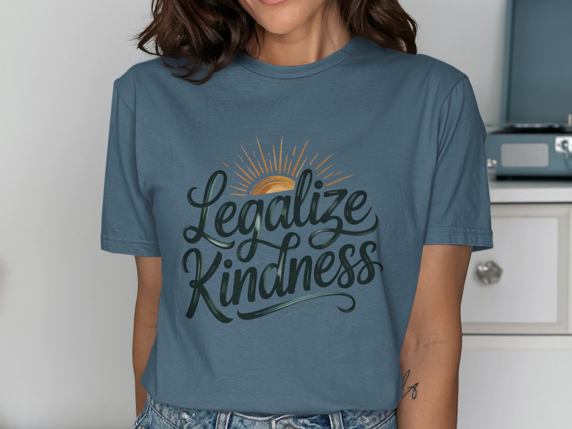 Legalize Kindness Sun Design Graphic T-Shirt product