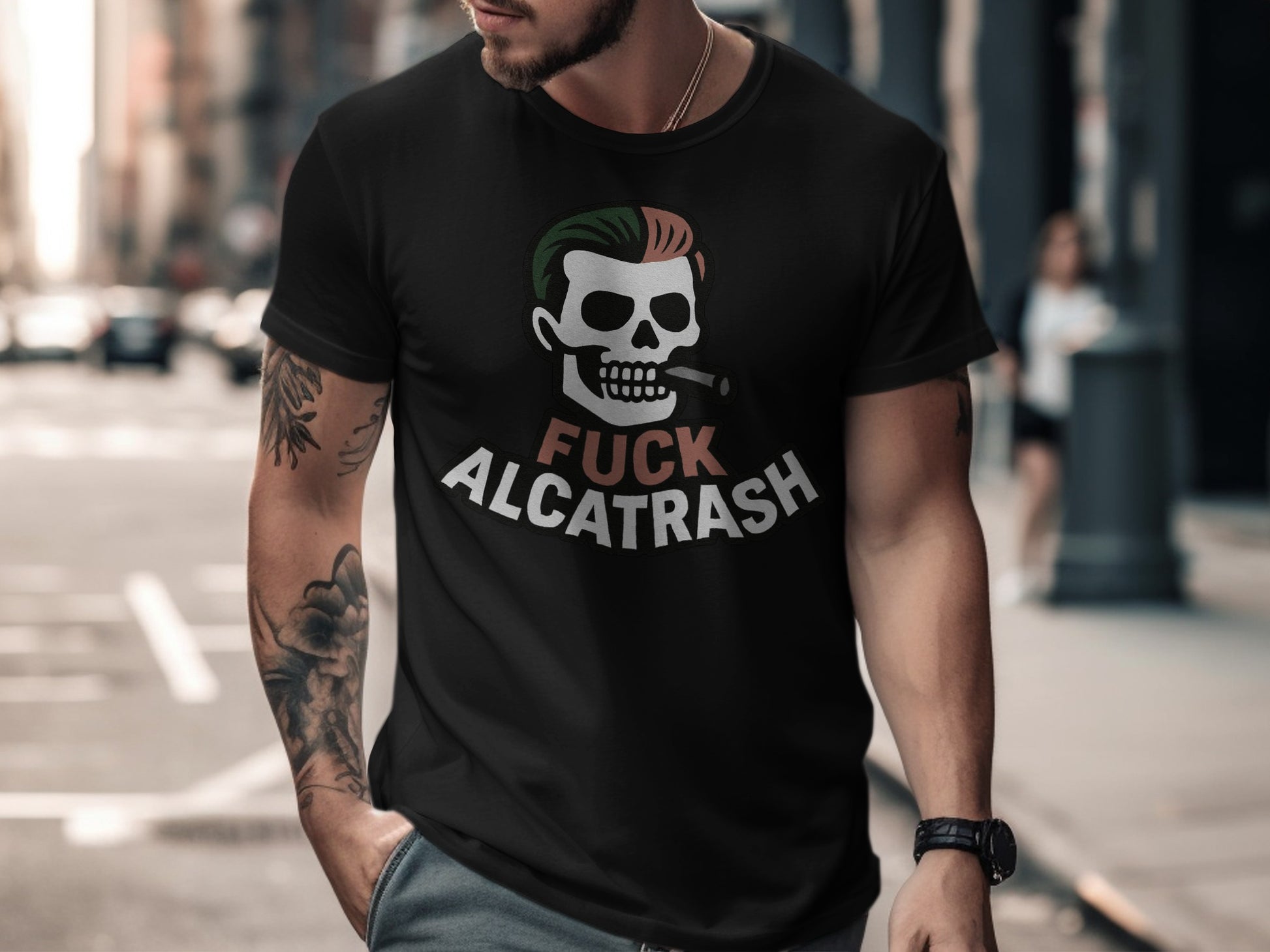Fuck Alcatrash Bold Graphic Tee Shirt product