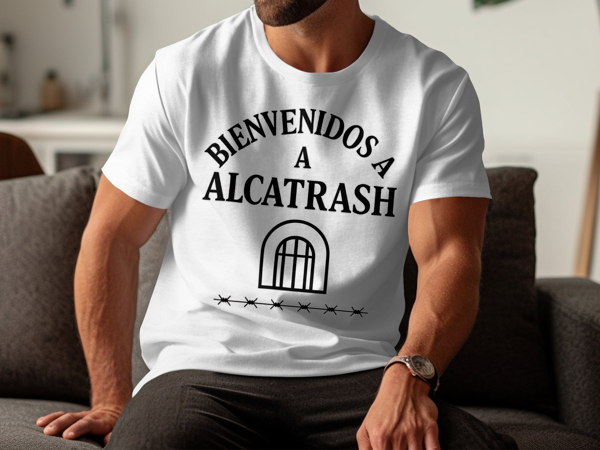 Bienvenidos a Alcatrash Graphic Print T-Shirt product