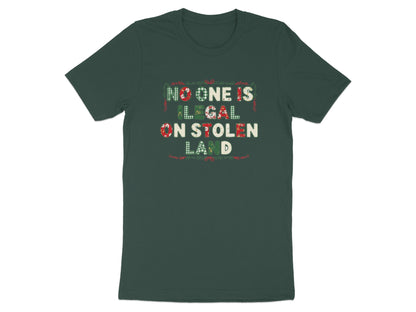 No One Is Illegal On Stolen Land t-shirt