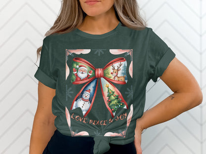 Love Peace and Joy Christmas Themed Shirt