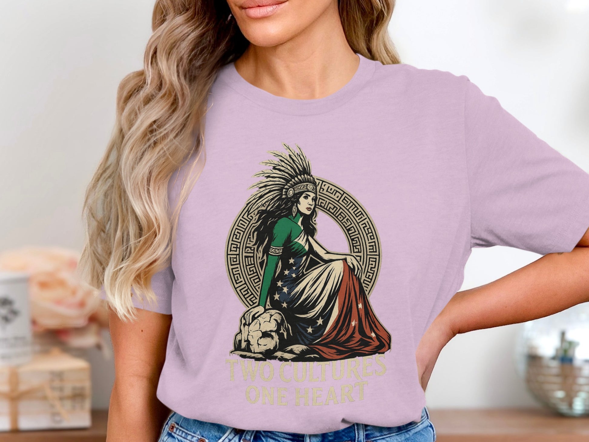 Two Cultures One Heart Graphic Tee product type