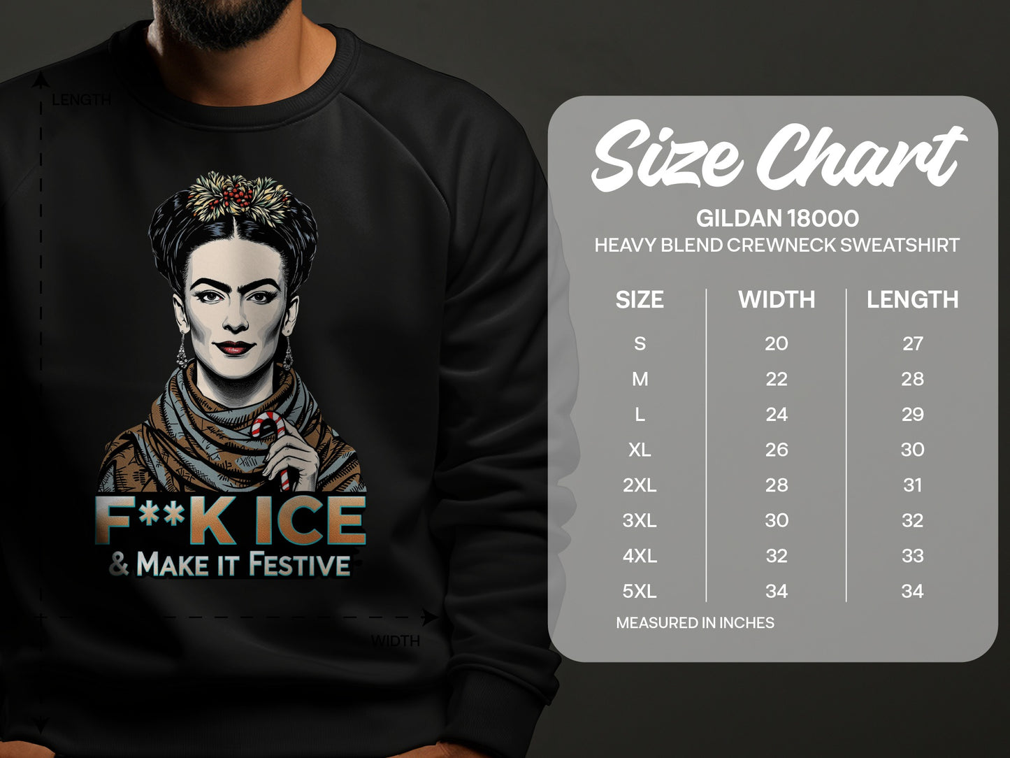 F**k Ice and Make It Festive Heavy Blend Crewneck Sweatshirt