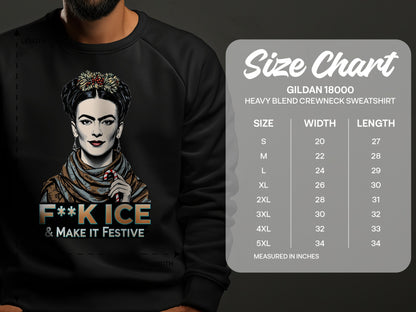 F**k Ice and Make It Festive Heavy Blend Crewneck Sweatshirt
