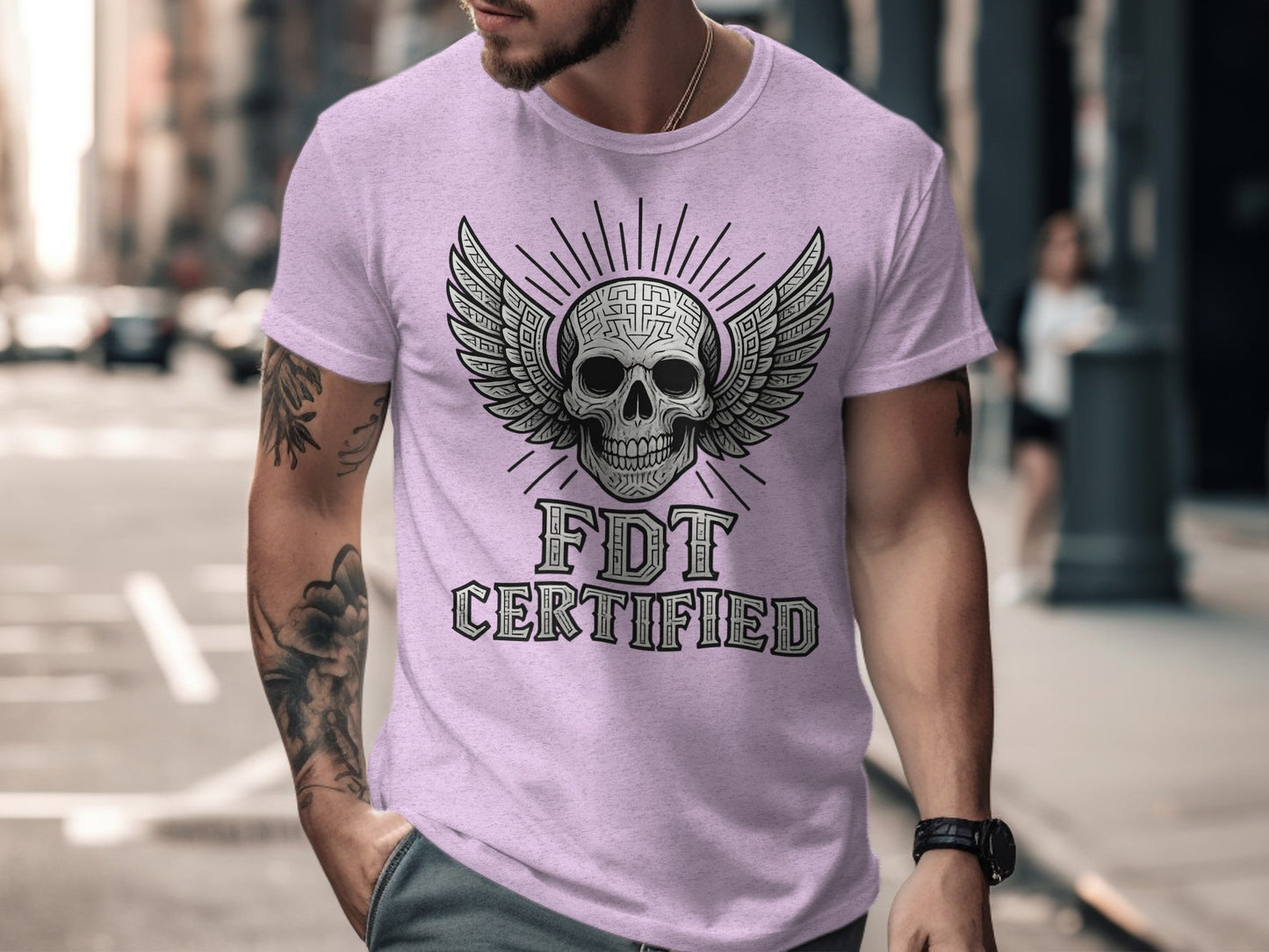 Skull with Wings FDT Certified Graphic T-Shirt