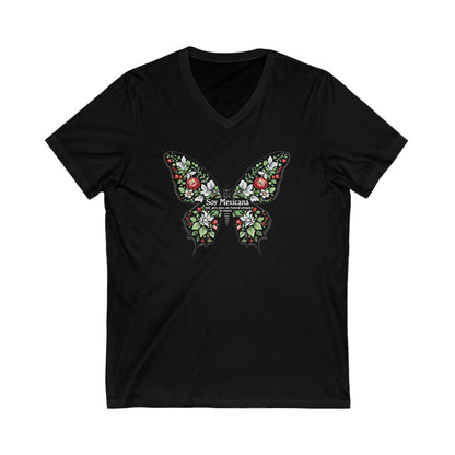 Soy Mexicana Butterfly Graphic V Neck Shirt product type