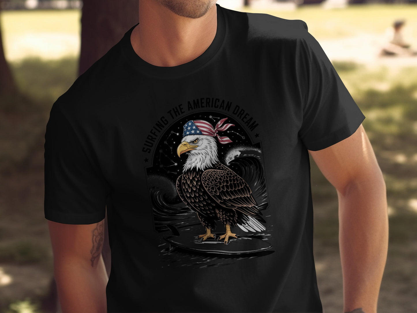 Surfing the American Dream Eagle T-shirt product