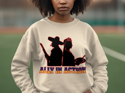 Ally in Action Artistic Hoodie for Unique Style