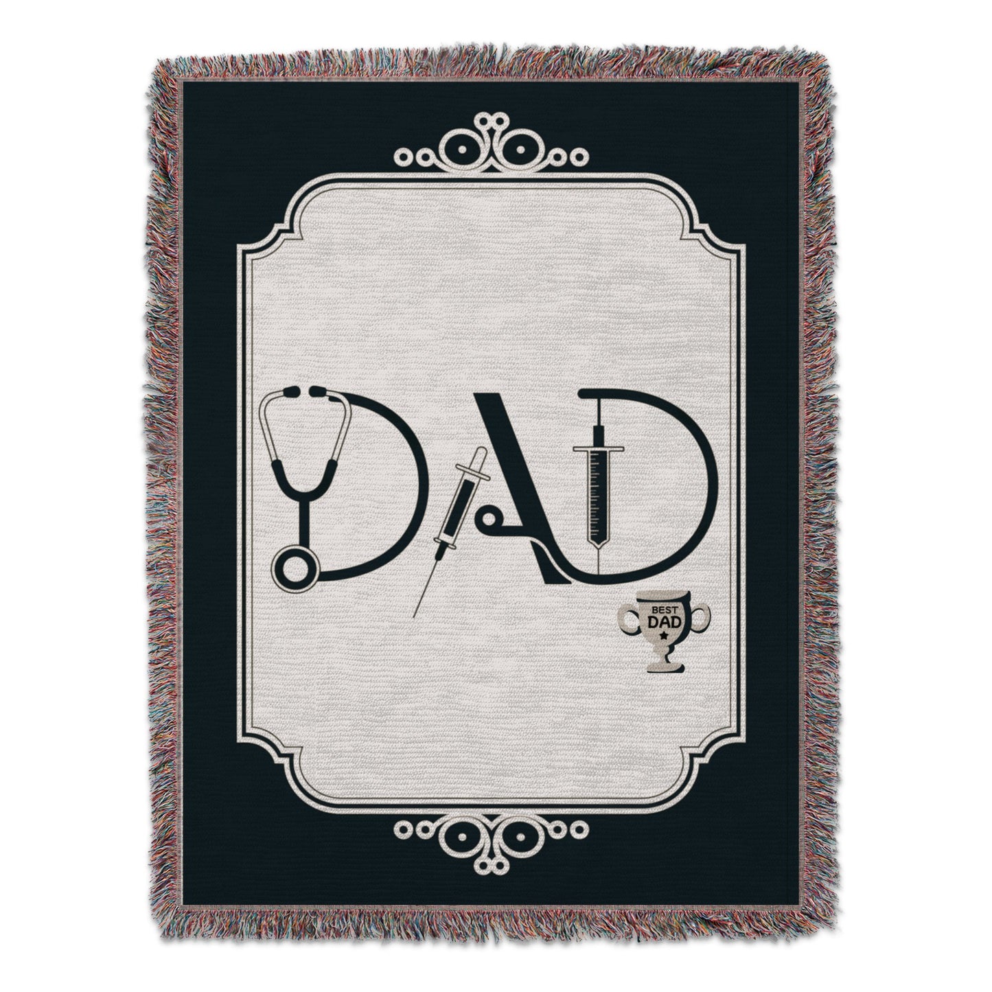 Best Dad Doctor Design Decorative Blanket product