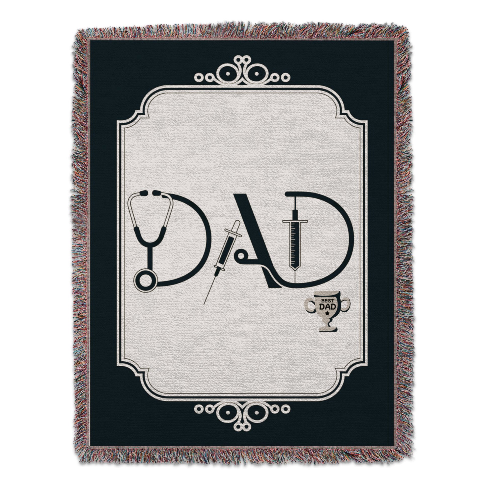 Best Dad Doctor Design Decorative Blanket product