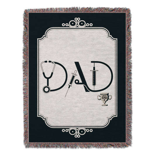 Best Dad Doctor Design Decorative Blanket product