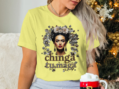 Chinga Tu Maga Floral Graphic Women's T-Shirt