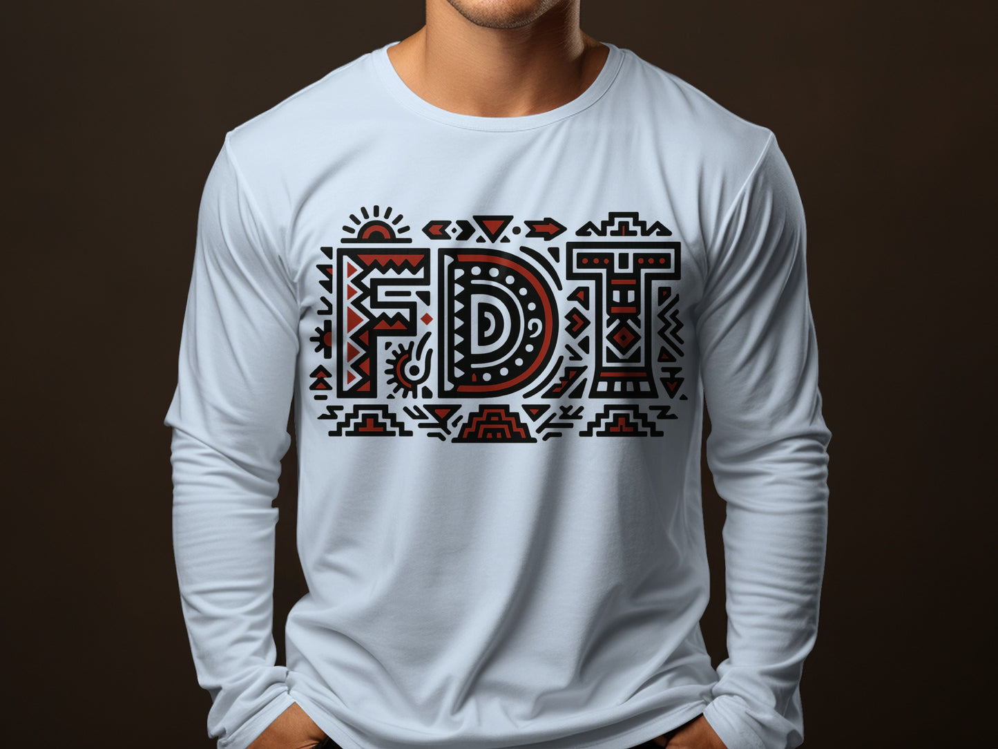 Colorful Geometric Patterned FDT Long Sleeve Shirt