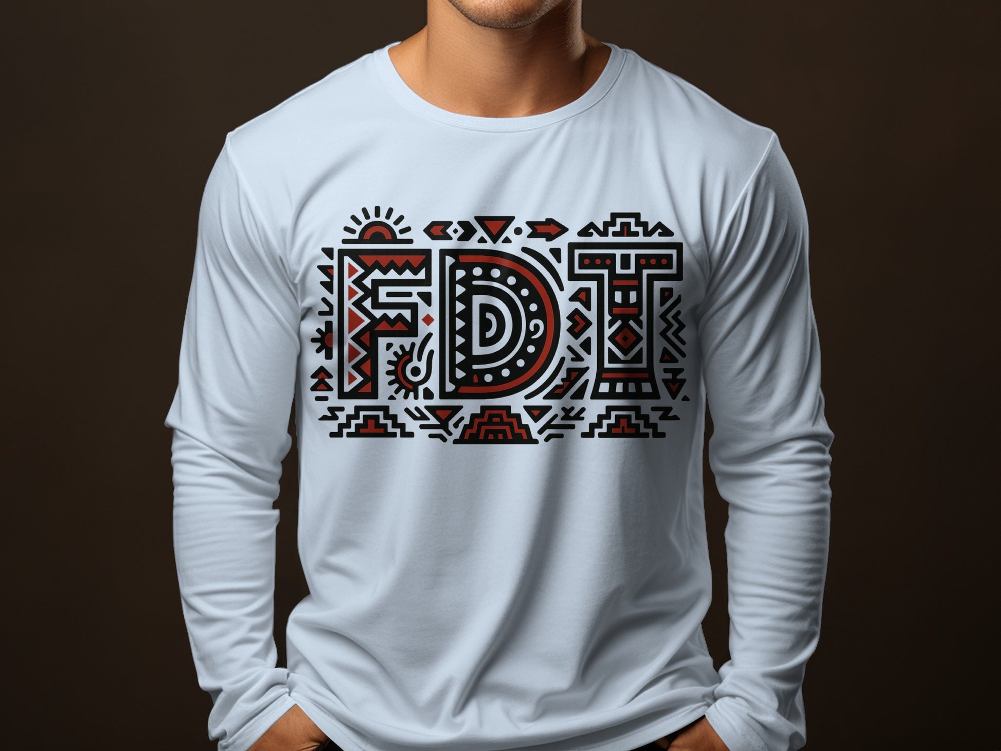 Colorful Geometric Patterned FDT Long Sleeve Shirt