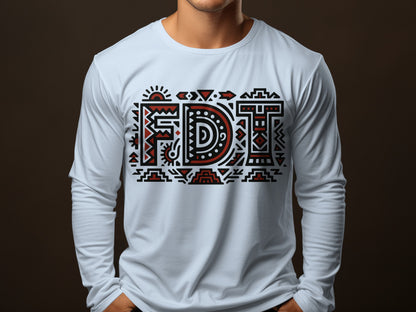 Colorful Geometric Patterned FDT Long Sleeve Shirt