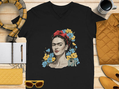 Colorful Floral Portrait Graphic Tee Shirt