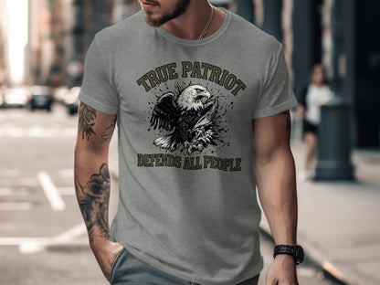 True Patriot Defends All People Graphic T-shirt