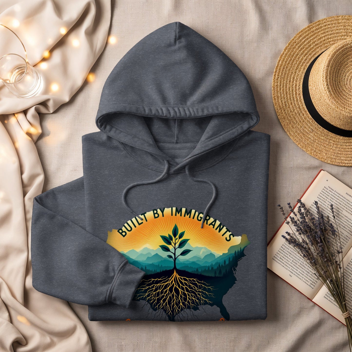 Built By Immigrants Design Graphic Hoodie product type