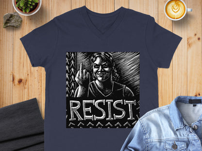 Bold Resist Statement Design Shirt for Impact