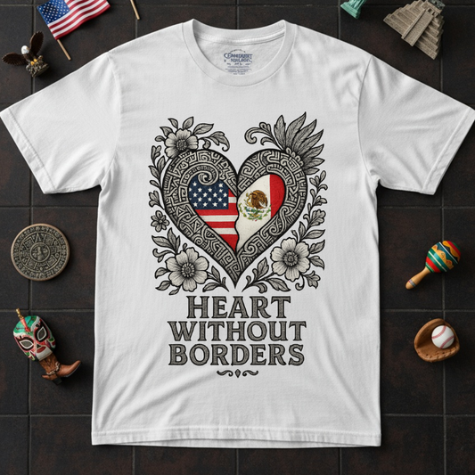 Heart Without Borders Unique Graphic Design Shirt