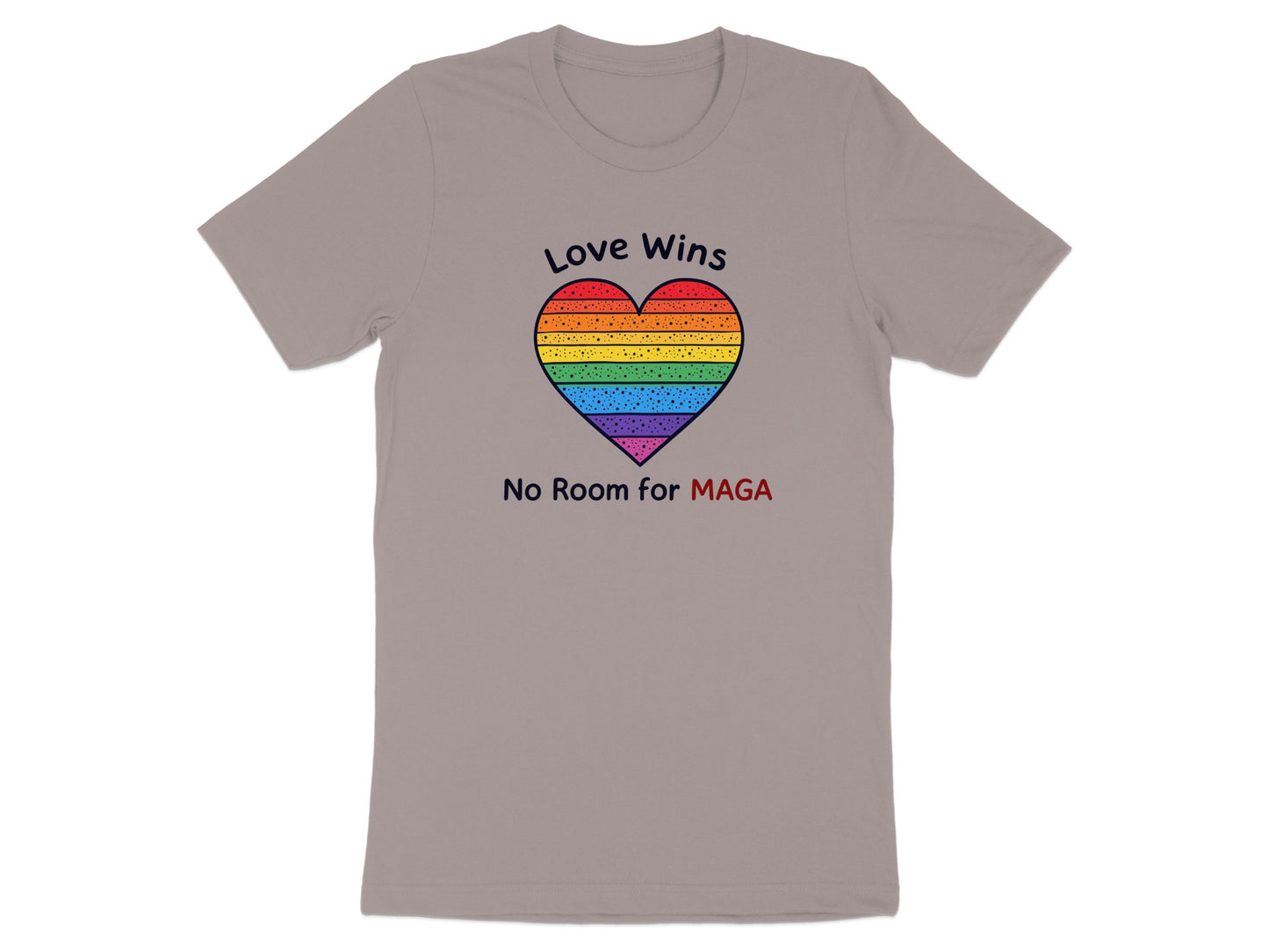 Love Wins No Room for MAGA Rainbow Heart T-shirt
