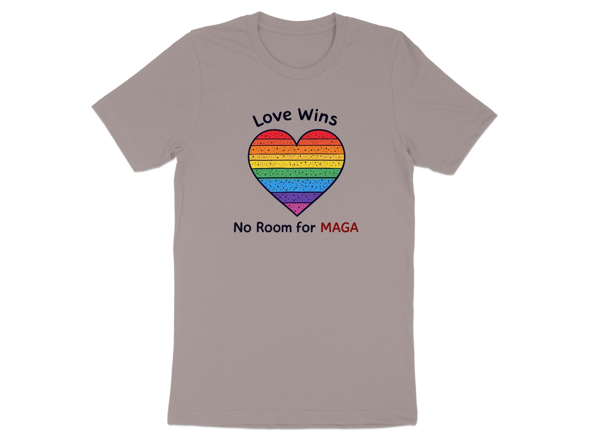 Love Wins No Room for MAGA Rainbow Heart T-shirt