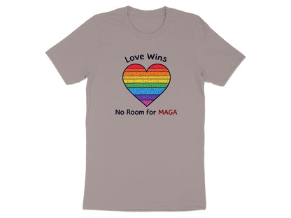 Love Wins No Room for MAGA Rainbow Heart T-shirt