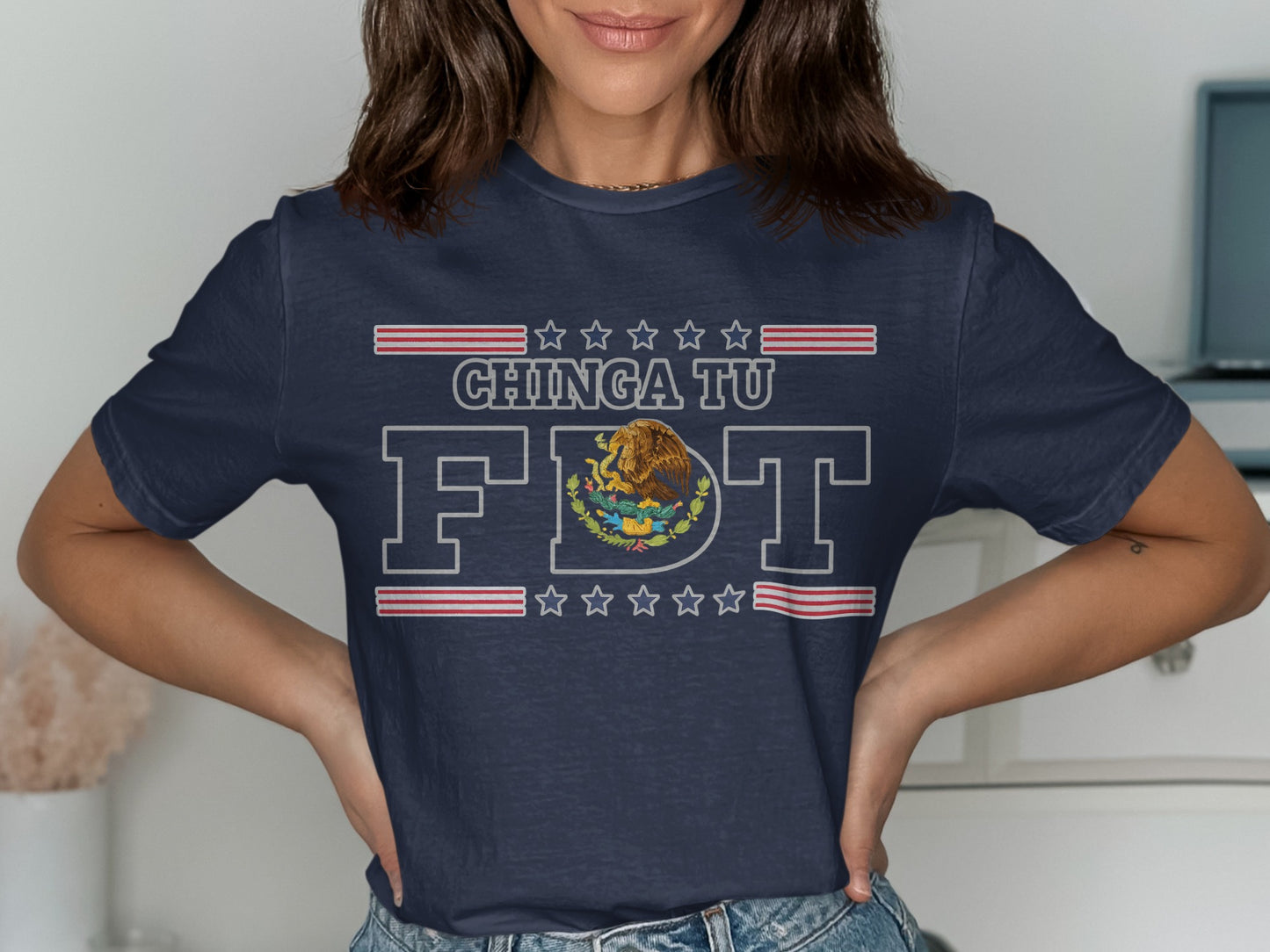 Chinga Tu FDT Patriotic Graphic Tee Shirt product