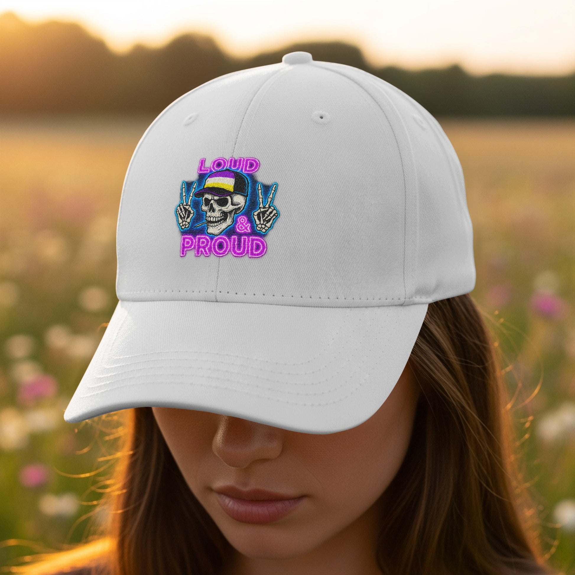 Loud and Proud Skull Embroidered Hat product