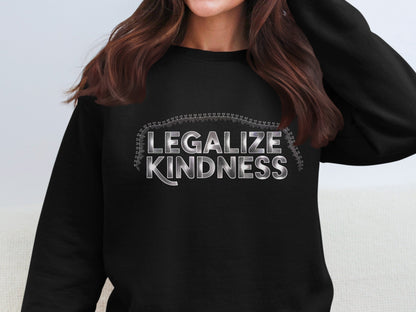 Legalize Kindness Graphic Black Long Sleeve Shirt product