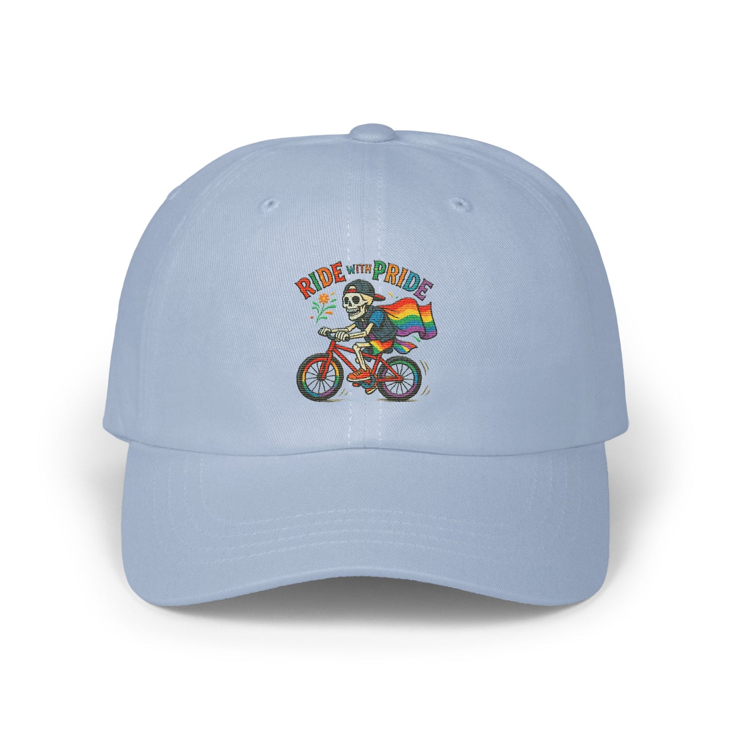Ride With Pride Skull Biking Graphic Hat product type