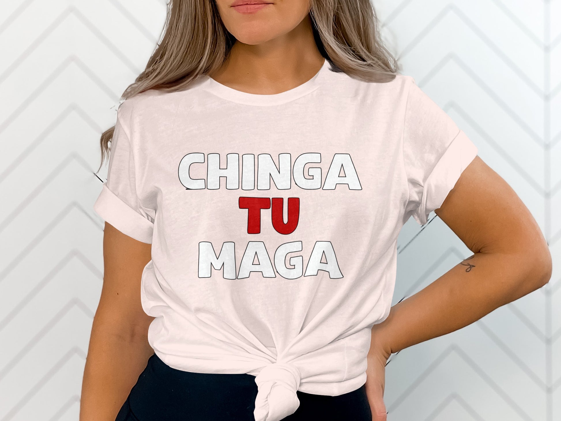 Chinga Tu Maga Graphic Statement Tee Shirt