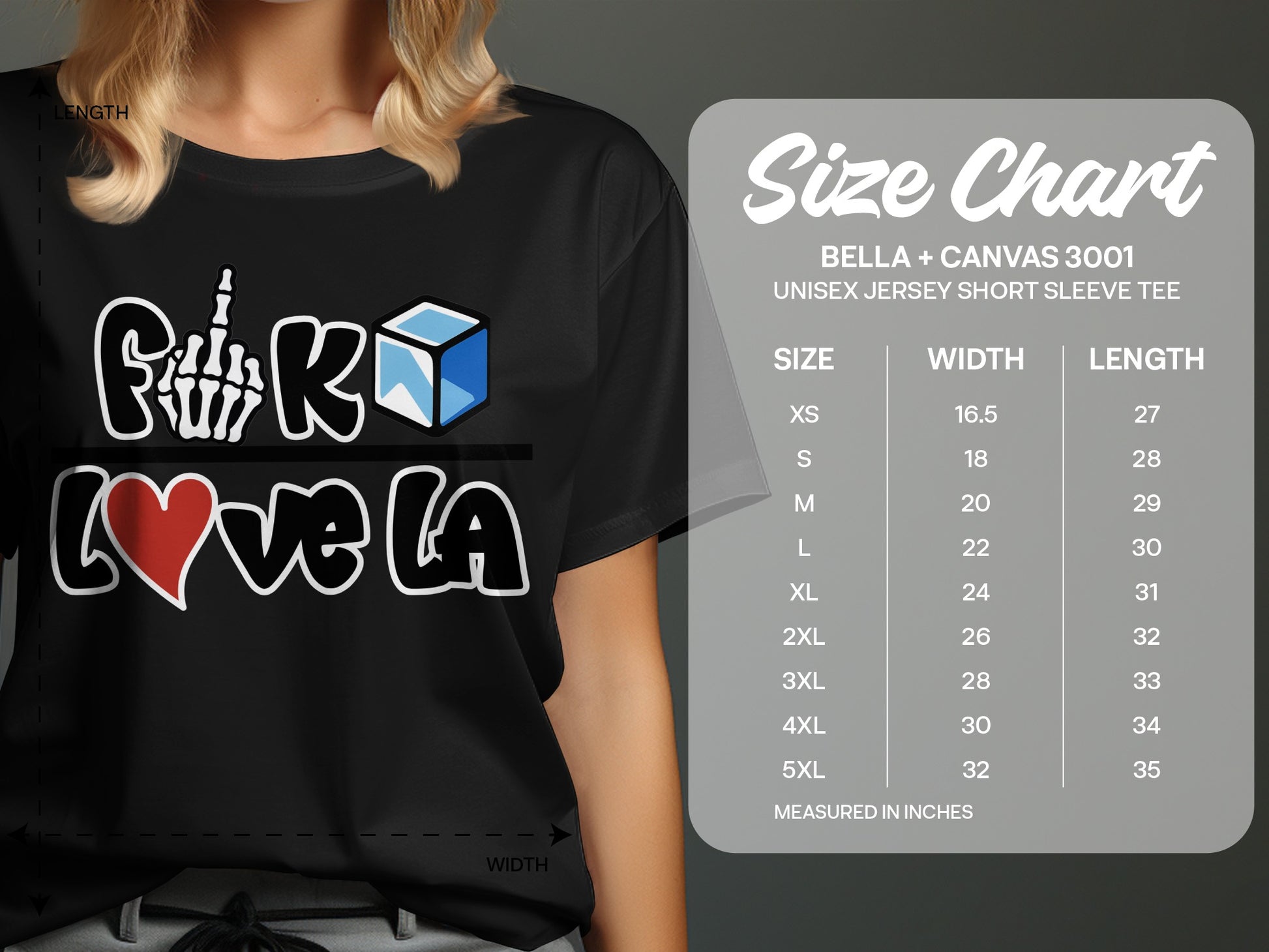 Unique Love LA Graphic Unisex Jersey Short Sleeve product type