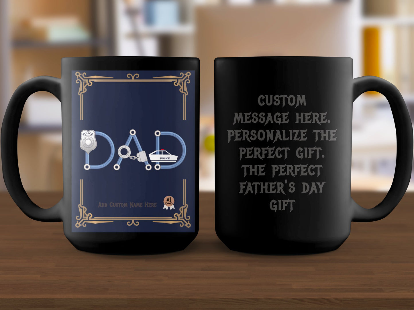 Personalized Father's Day Police Officer Mug product