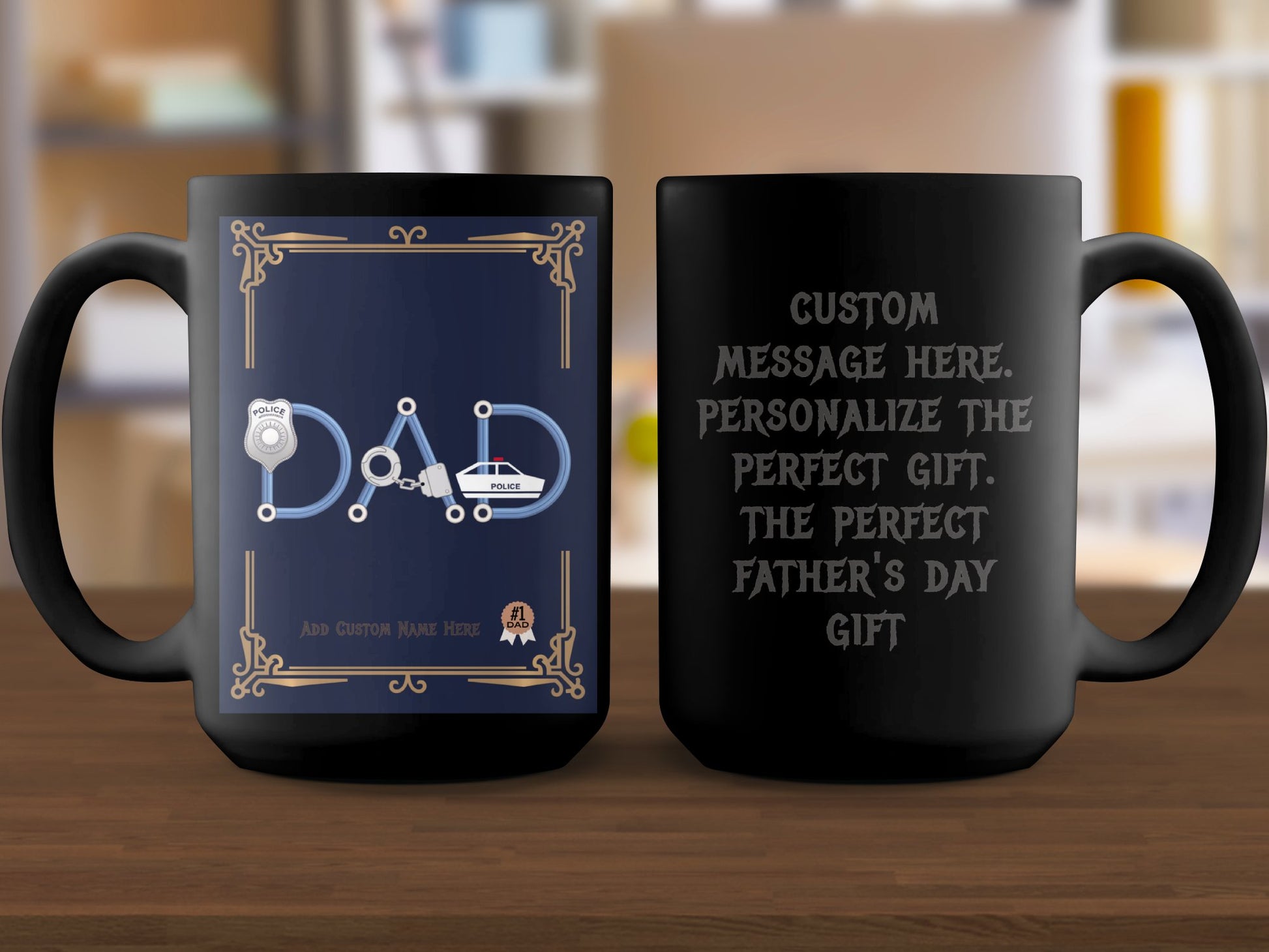 Personalized Father's Day Police Officer Mug product
