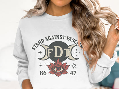 Stand Against Fascism FDT Eye Design Sweatshirt Product