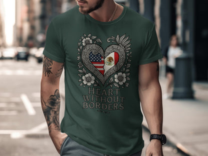 Heart Without Borders Decorative T-shirt Design