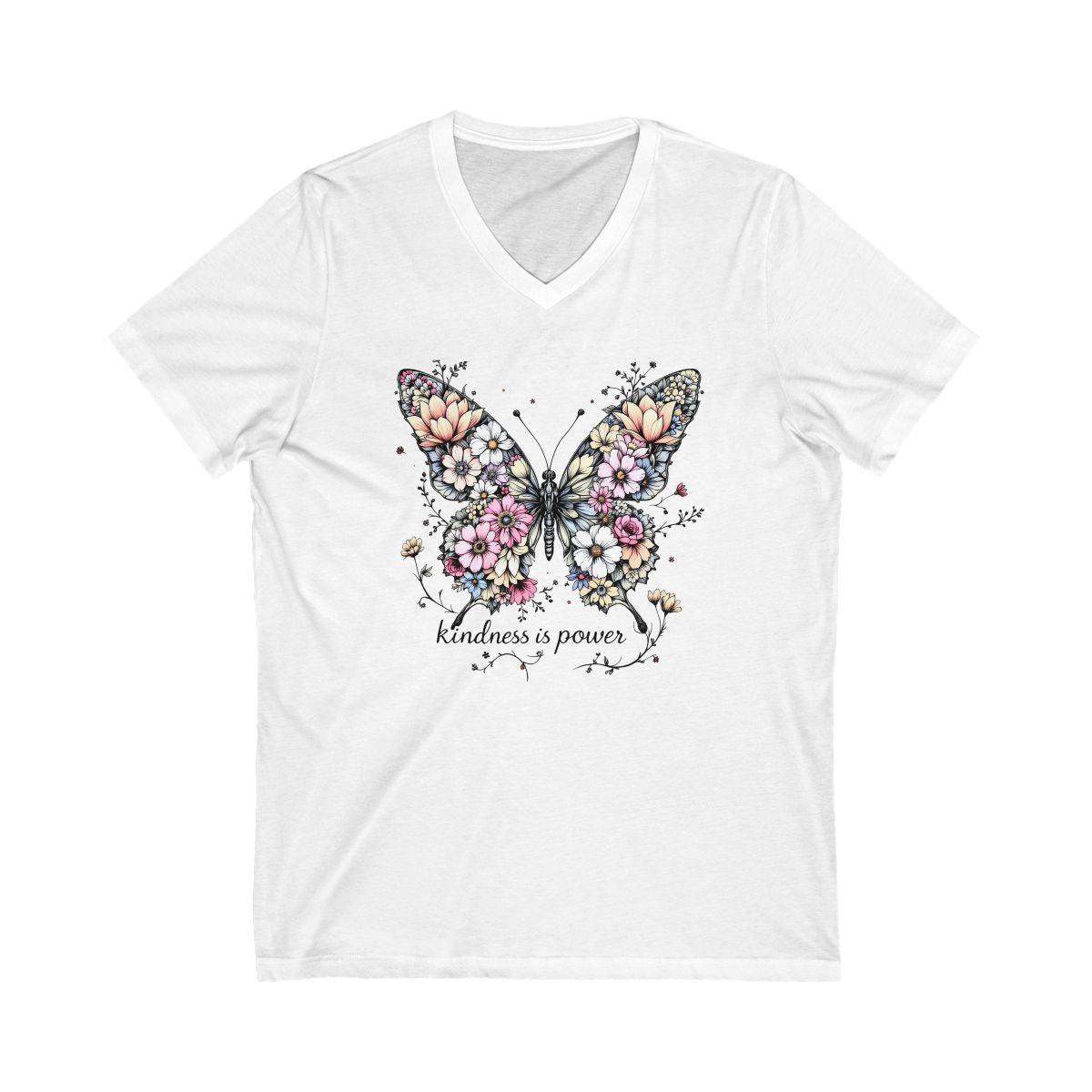 Kindness Is Power Butterfly Floral Print Shirt product