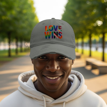 Love Wins Rainbow Embroidered Baseball Cap product
