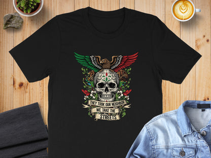 Patriotic Skull Design We Take The Streets Product Type